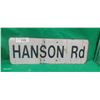 Image 1 : Vintage road sign aluminum, Hanson Rd 18"x6"