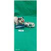 Image 2 : Vintage silver ashtray with 2 lighters & toy bulldog