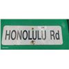 Image 1 : Vintage aluminum road sign, Honolulu Rd 17"x5"