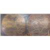 Image 2 : Vintage large brass map of the world with wood backing 48"x24"