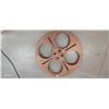 Image 2 : Giant antique film reel, 25" diameter
