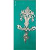 Image 2 : Pair of ornate metal vintage Regency candlestick wall sconces, each approx 15"x8"