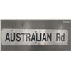 Image 1 : Vintage aluminum road sign, Australian Rd 23"x7"