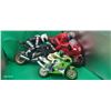 Image 2 : Lot of 3 RC Motorcycles with riders, Larger 2 are 16" long