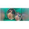 Image 1 : 2 oval 1916 "War Girl" Coca-Cola trays, both dated 1976 on back, nice early reproductions 17" & 12"