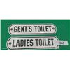 Image 1 : Original 1950s metal toilet signs 10" each