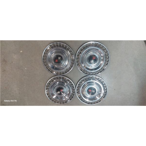 Vintage hard to find Chevrolet hubcaps x 4