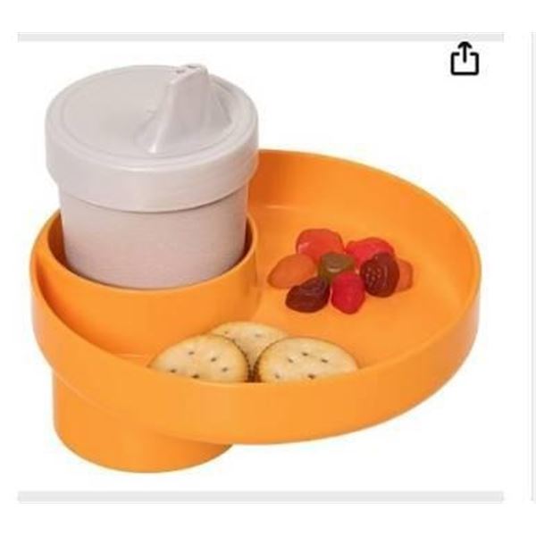 My Travel Tray/Round – Extend Your Current Cup Holder to Hold Your Cup Plus a Tray for Snac