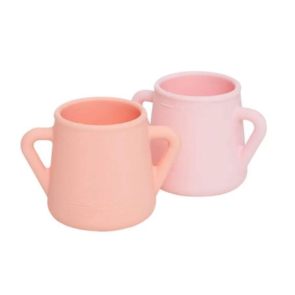 Wean Meister Sippy Skillz Open Cup Training Set for Babies Pink Set of 2