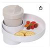 Image 1 : Travel Tray for Food and Drink with Cup Holder Integration