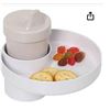 Image 1 : Travel Tray for Food and Drink with Cup Holder Integration