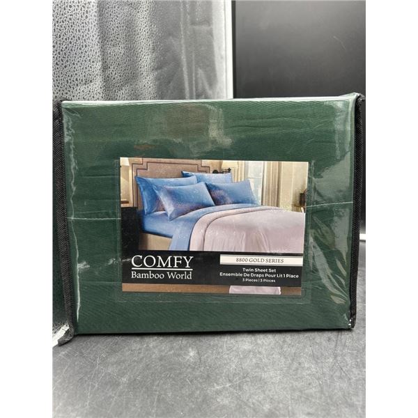 Comfy Bamboo World 8800 Gold Series Twin Sheet Set – 3 Pieces