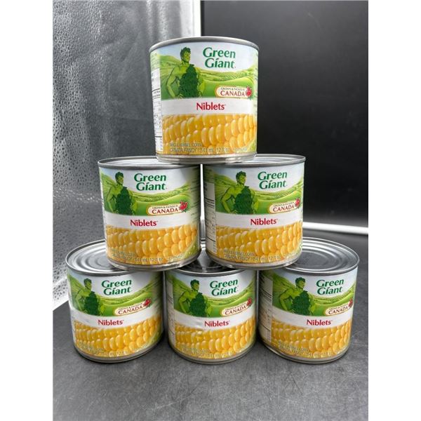 Lot of 6 Green Giant Niblets Whole Kernel Corn Cans – 341 mL Each