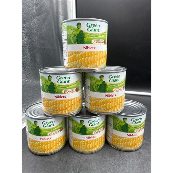 Lot of 6 Green Giant Niblets Whole Kernel Corn Cans – 341 mL Each