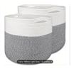 Image 1 : Set of 2 Comfy Homi Cotton Rope Storage Baskets in White and Light Grey