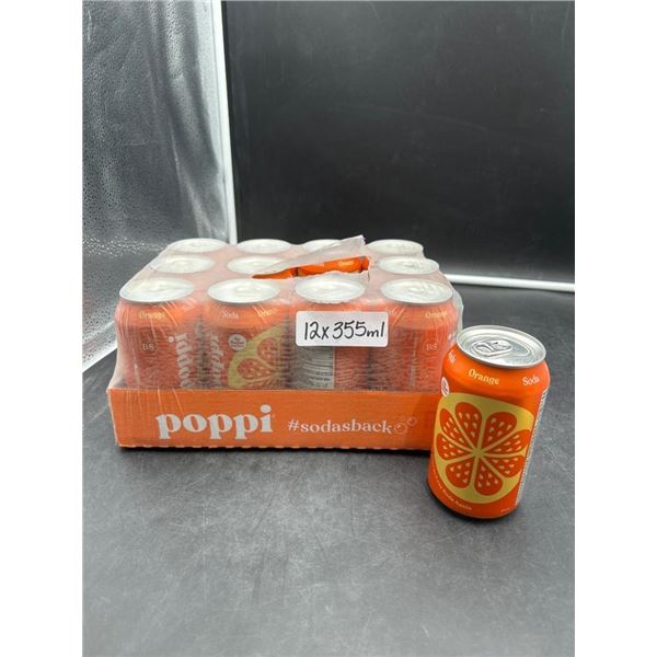 Poppi Orange Soda Cans, 12x355ml
