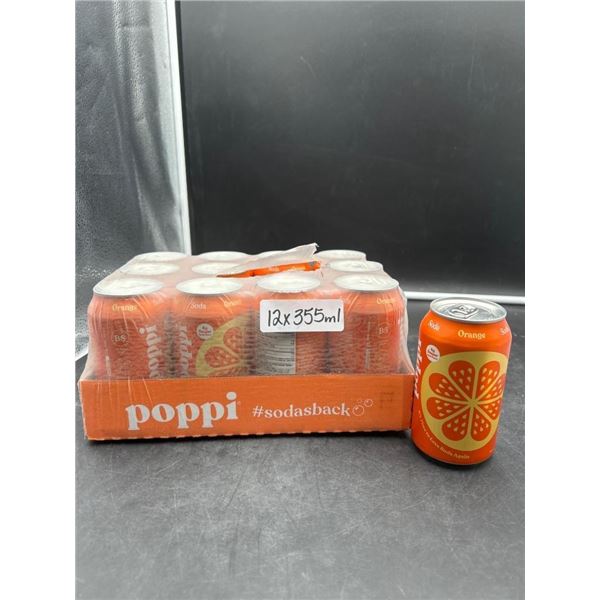 Poppi Orange Soda Cans, 12x355ml