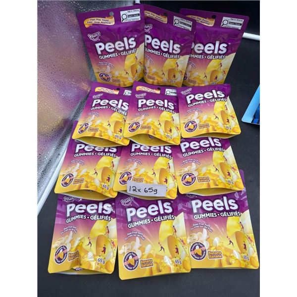 Huer Peels Gummies Banana Flavor, 12 Packs (65g Each)