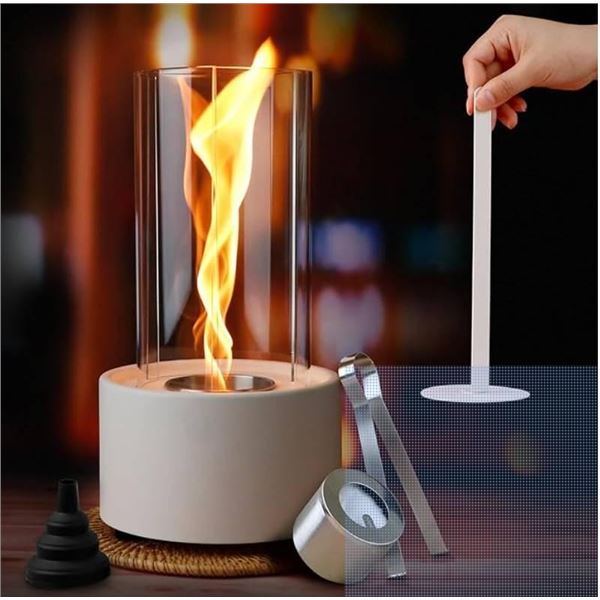 Cisivis Tornado Tabletop Fireplace for Indoor and Outdoor Balcony Decoration, smokeless Firepit for 
