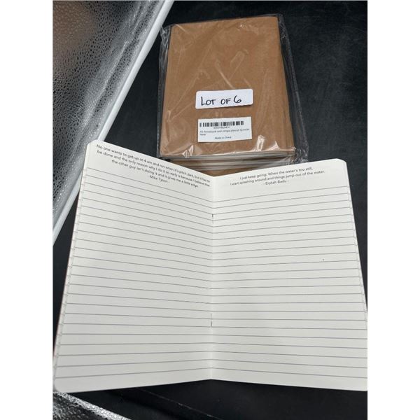 Set of 6 A5 Notebooks with Inspirational Quotes