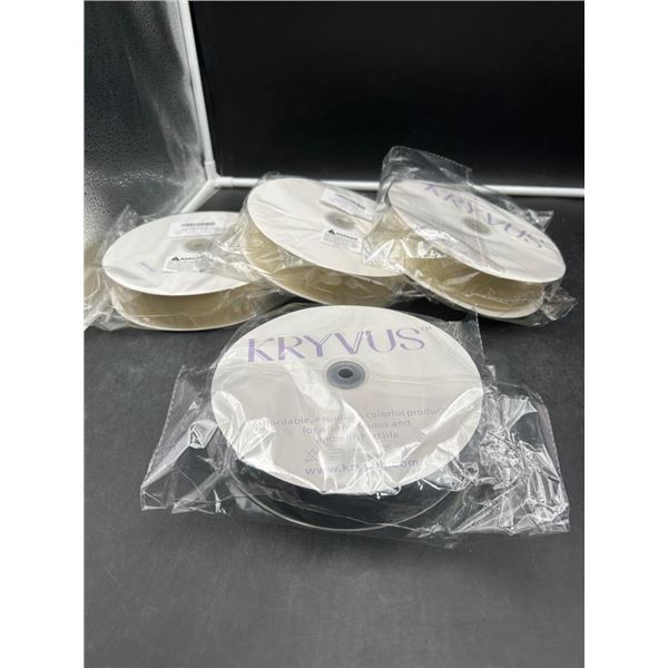Kryvus 1 Navy Blue And 3 Cream Velvet Ribbon Rolls,