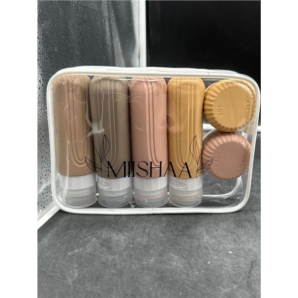 MiSHAA Silicone Soap and Lotion Travel Bottles Set