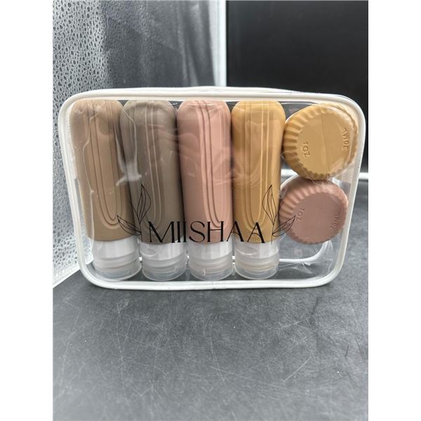MiSHAA Silicone Soap and Lotion Travel Bottles Set