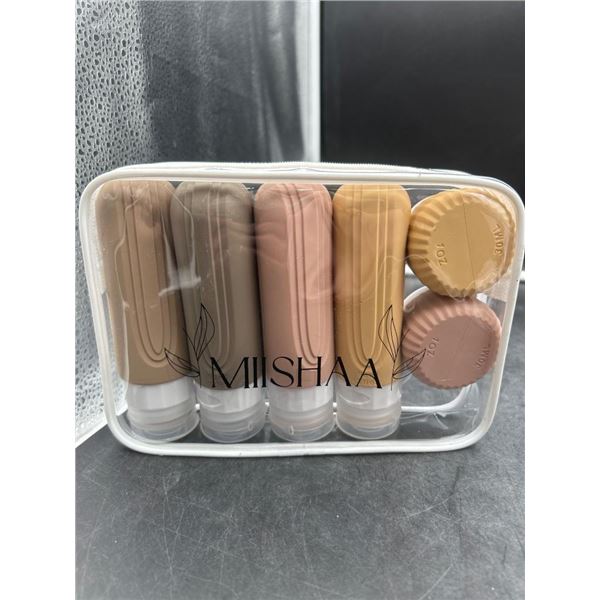 MiSHAA Silicone Soap and Lotion Travel Bottles Set