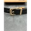 Image 3 : HOTWILL Reversible Black and Coffee Leather Belt with Gold Buckle