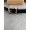 Image 3 : HOTWILL Reversible Black and Coffee Leather Belt with Gold Buckle