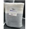 Image 2 : Set of 2 Comfy Homi Cotton Rope Storage Baskets in White and Light Grey
