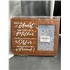 Image 1 : Wooden Picture Frame With Sentimental Quote and Decorative Background