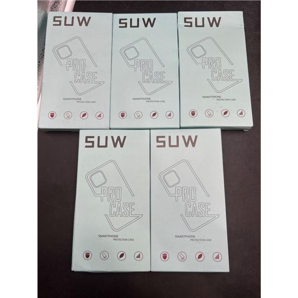 Lot of 5 SUW Pro Cases for Mobile Phones 16ProMax Assorted Colors
