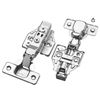 Image 1 : Lot of 8 Sets Half Overlay 105° Soft Close Frameless Kitchen Cabinet Hinges Clip-on European Cabinet