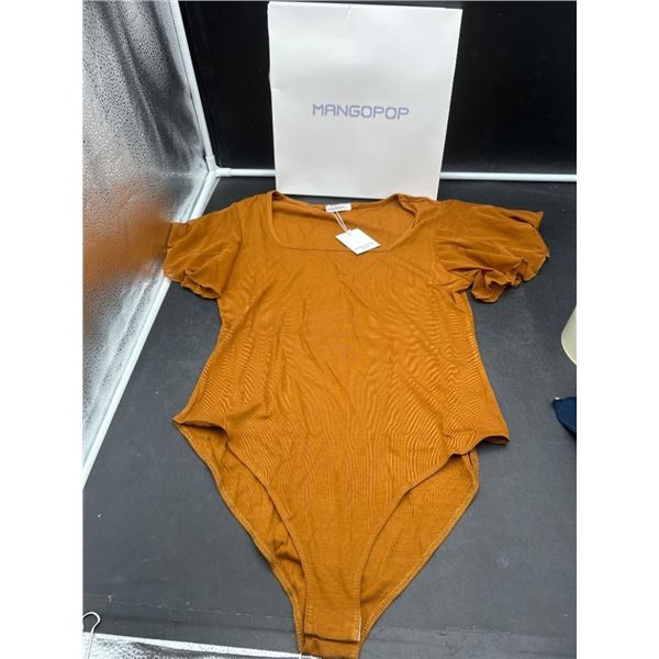 MANGOPOP Women’s Casual Bodysuit, Model MP8032, Size L