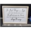 Image 1 : Decorative Wall Sign With Quote and Mounting Materials
