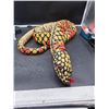 Image 1 : Plush Giant Snake Toy in Yellow and Black Body Design with Red Accents