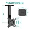 Image 2 : WALI Ceiling Mount for Monitors and TVs, Adjustable, Model CM2665