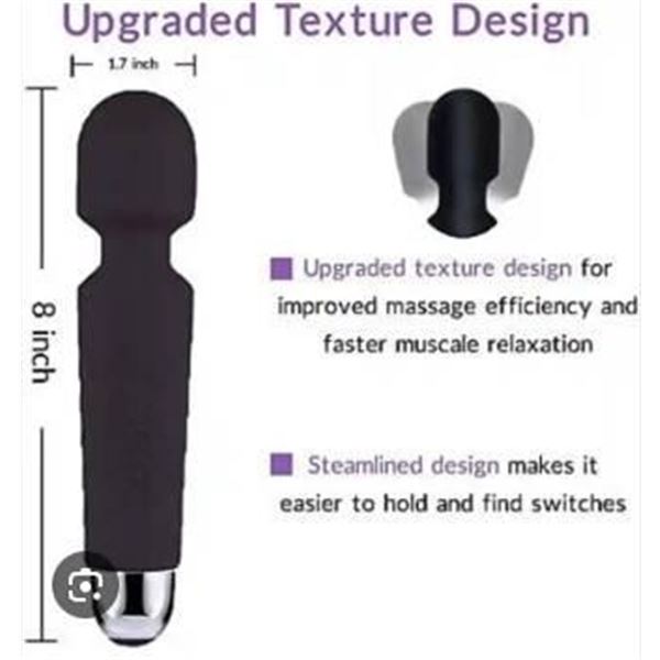 Cordless Wand Massager with 20 Modes and 8 Speeds