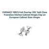 Image 2 : Venace 105-Degree Soft-Close Cabinet Hinges, 10-Piece Set