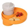 Image 1 : Travel Tray Snack Holder and Cup Holder Combo with Circular Design