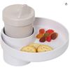 Image 1 : Travel Tray with Cup Holder and Snack Bowl for On-The-Go Use
