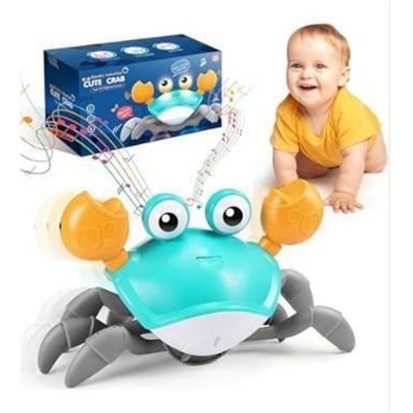 Electric Induction Cute Crab Toy With Light And Sound For Ages 6+