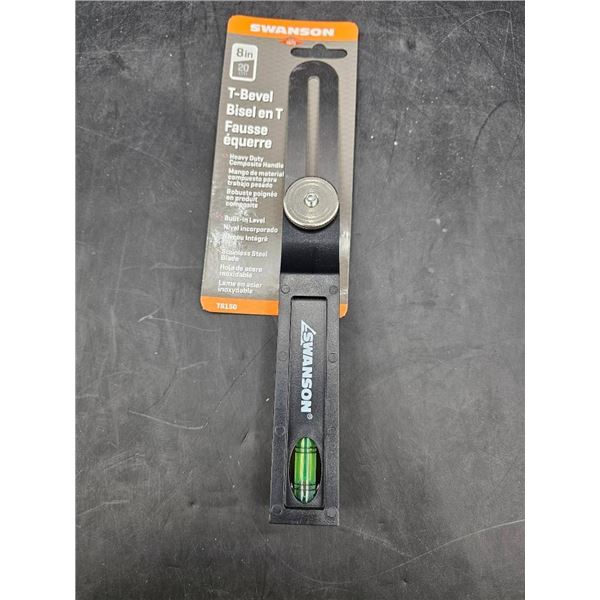 Swanson 8 in T-Bevel with Level and Adjustable Blade, Model TLB60