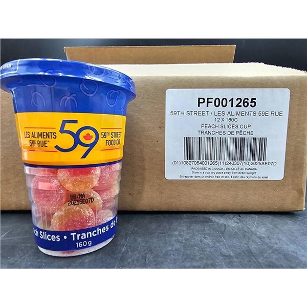 59th Street Peach Slices Cup 160g Pack of 12