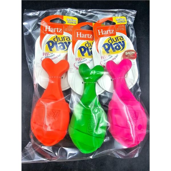Hartz DuraPlay Medium Bacon Scented Dog Toys, Set of 3