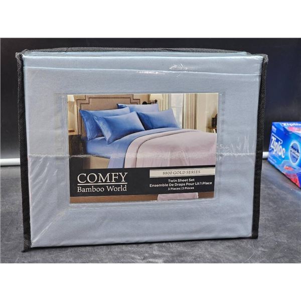 Comfy Bamboo World Sheet Set, Twin Size, 4-Piece