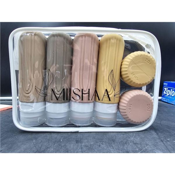 Set of Silicone Travel Soap Bottles and Silicone Lotion Containers