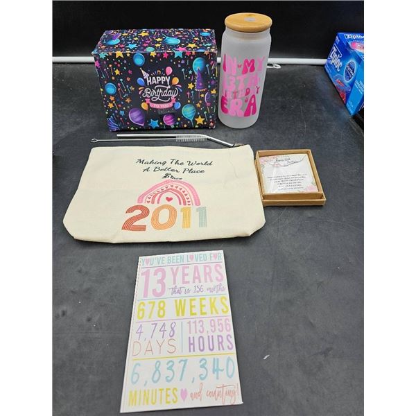 13th Birthday Gift Set with Keepsakes and Accessories