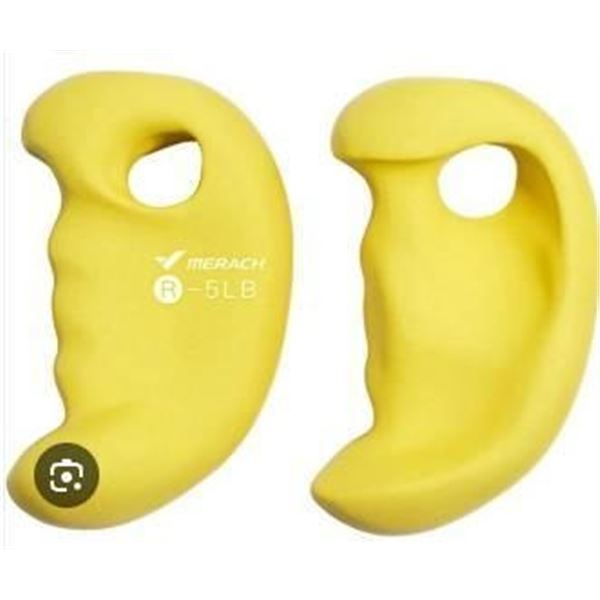 Merach Ergonomic Dumbbell Set, 5 lbs Each, Yellow